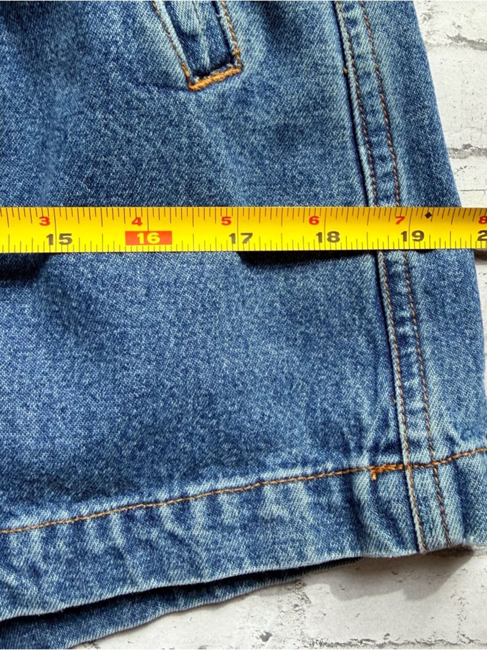 Vintage 90s UNIONBAY Blue Denim Mini Skort - Picture 7 of 9